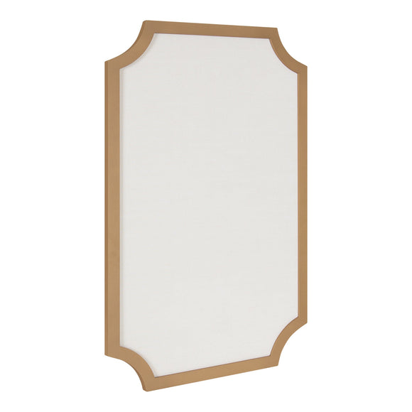 New Holbrook Scalloped 24”Wx36” Rectangle Gold Framed Pinboard By Kate & Laurel