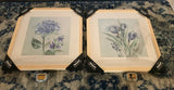 NEW Wexford Home Set/2  'Blue Flower Wash I' Framed Art Set W/ Hardware