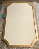 New Holbrook Scalloped 24”Wx36” Rectangle Gold Framed Pinboard By Kate & Laurel