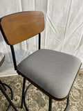 NEW Set of 2 Claire Swivel Counter Height Barstool W/ Grey Seats